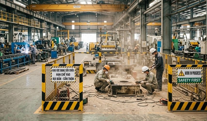 Bụi và tạp chất phát sinh trong quá trình cải tạo