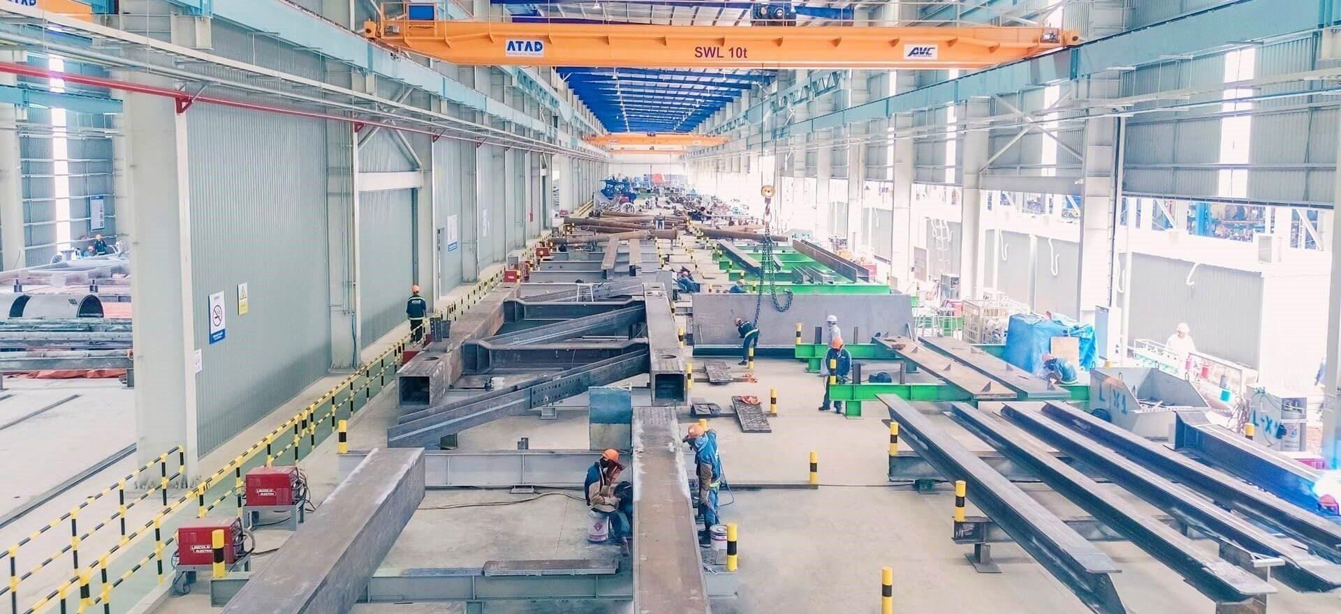 Công trình thi công nhà máy Smart Leader tại KCN Sông Mây – do Nam Công Thành thực hiện