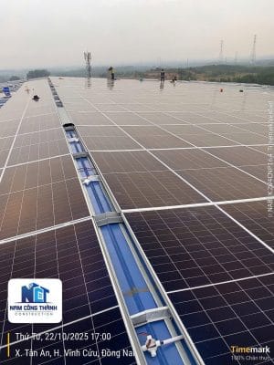 Thi công điện mặt trời áp mái 05