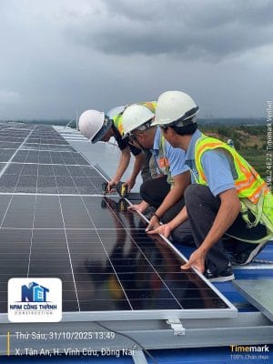 Thi công điện mặt trời áp mái 06