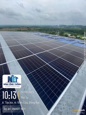 Thi công điện mặt trời áp mái 09