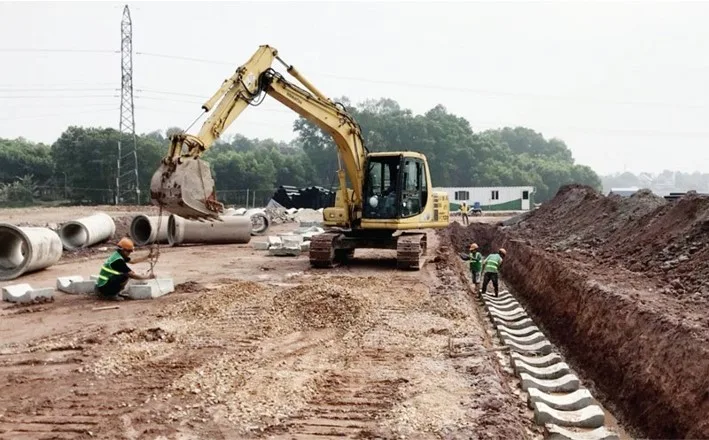 Thi công hạ tầng - KCN Bàu Xéo 04